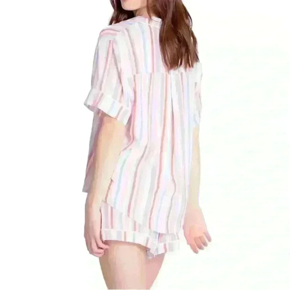 PJ SALVAGE Saturday Morning Woven Stripe Pajama Set - Picture 16 of 16